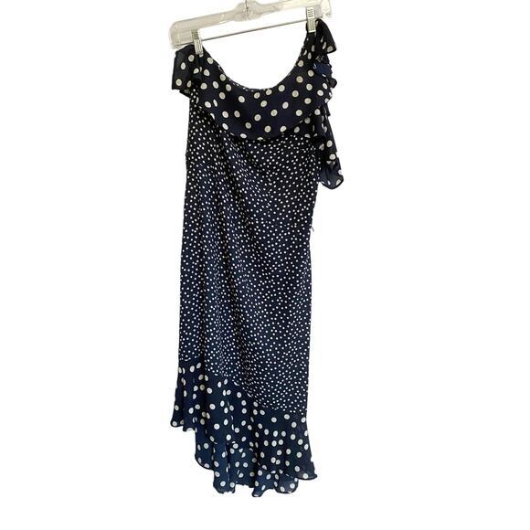 A NEW DAY Women's Polka Dot One Shoulder Midi Dress SZ L - Picture 3 of 13